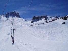 Im Skilift Becs de Bosson