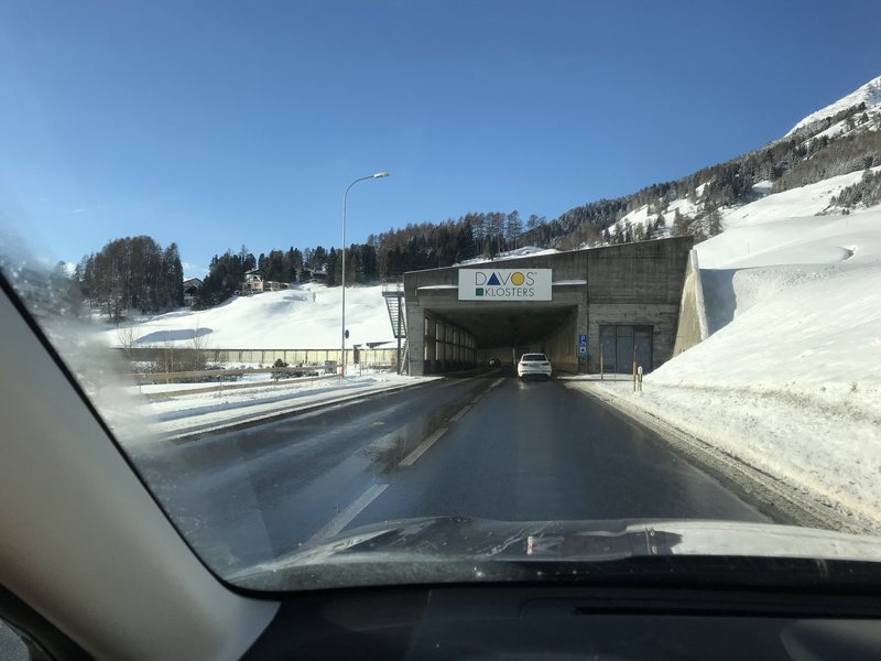 Ankunft gegen 10 Uhr in Davos. Nur eine Aufhellung oder doch das Wetter für den ganzen Tag?