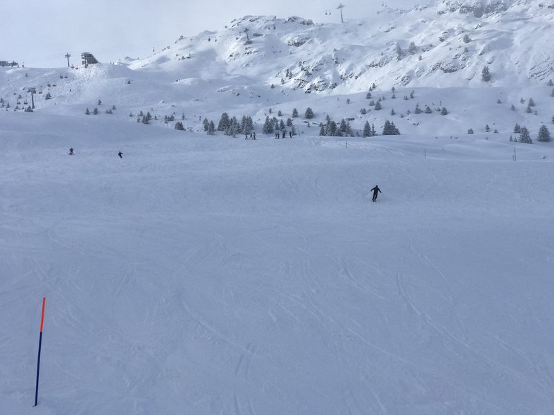 Die blau Piste Schönebodu ist nun in voller Breite präpariert