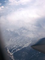 Beim Flug nach L.A. hatte ich das Glück direkt über Keystone zu fliegen. Hier die Nordflanke des Dercum Mtn