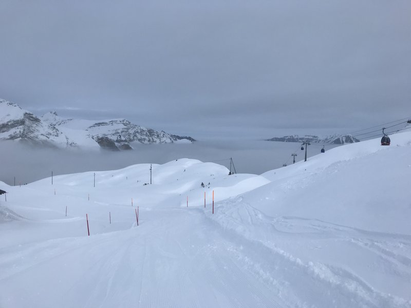 Die vielen Ziehwegpassagen auf der Abfahrt von der Frutt zur Stöckalp sind nicht so meins.
