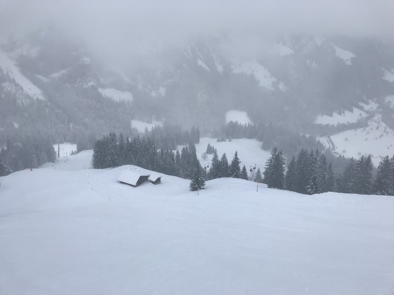 Aus meiner Sicht wäre dieser Abschnitt zwischen Bettenalp und Cheselenfirst der einzige, der schwarz verdient hat. Toll zu fahren, supergriffig und weil unterhalb des Nebels kaum zerfahren.