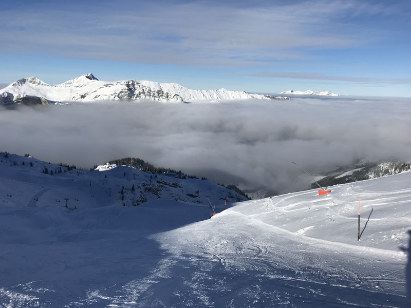 Gegen 13Uhr schaffte es die Sonne dann doch auch noch auf die Piste No.2.