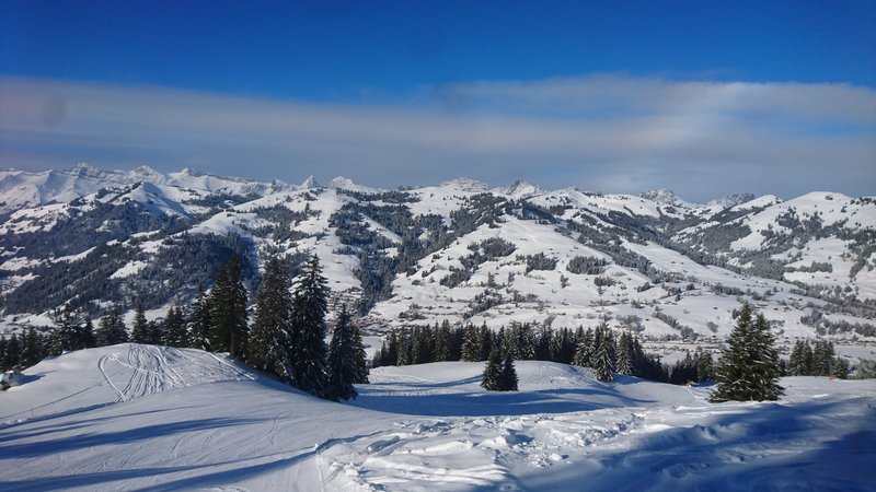 Blick Richtung Rellerli. Alle Varianten wurden Grundpräpariert