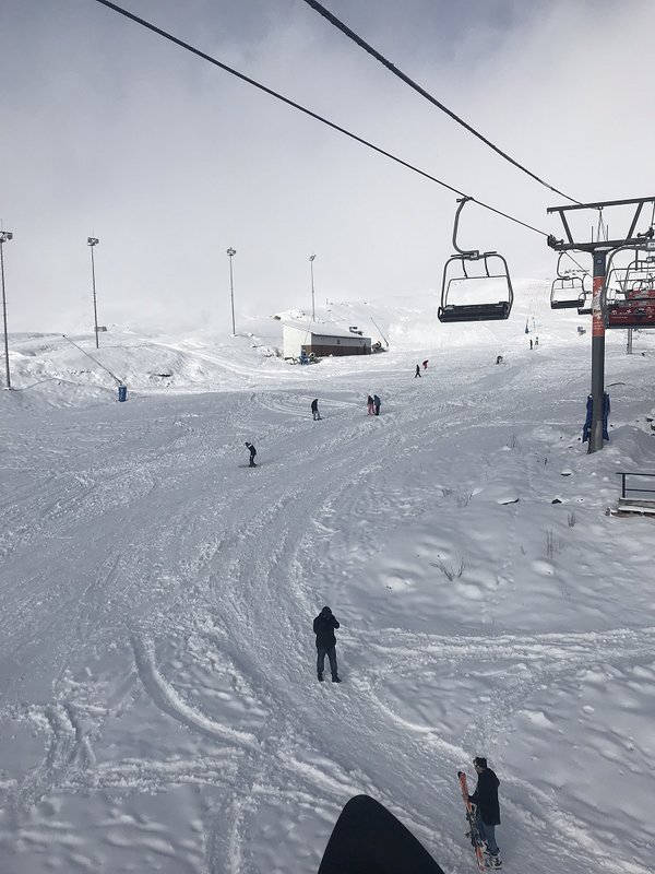 Bergstation Erster Lift Einfahrt auf 2200 Meter 22.12.2017