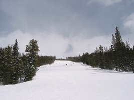 Auf der zweiten Abfahrt &amp;quot;Porcupine&amp;quot; fahren deutlich weniger Leute