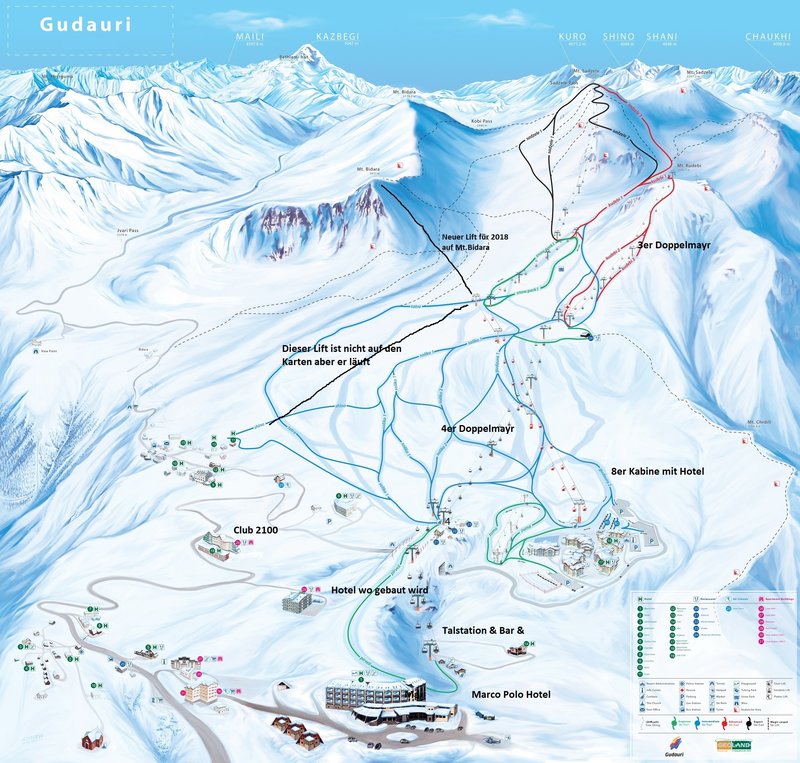 Karte mit Änderungen