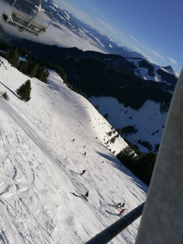 Blick auf aus der Schöngratbahn auf die dazugehörige Abfahrt