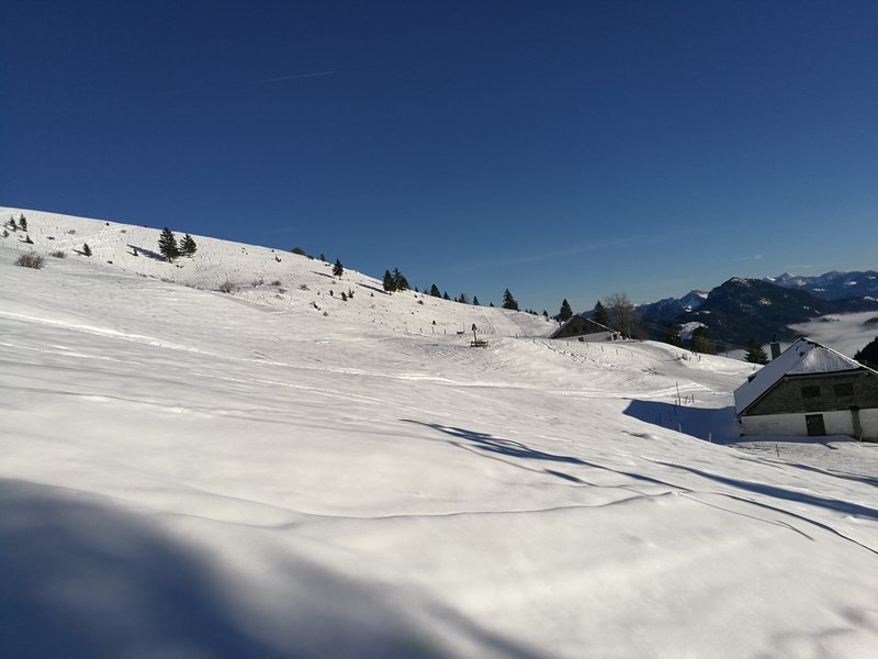 Seitenblick auf den Skiweg zur Rosengasse