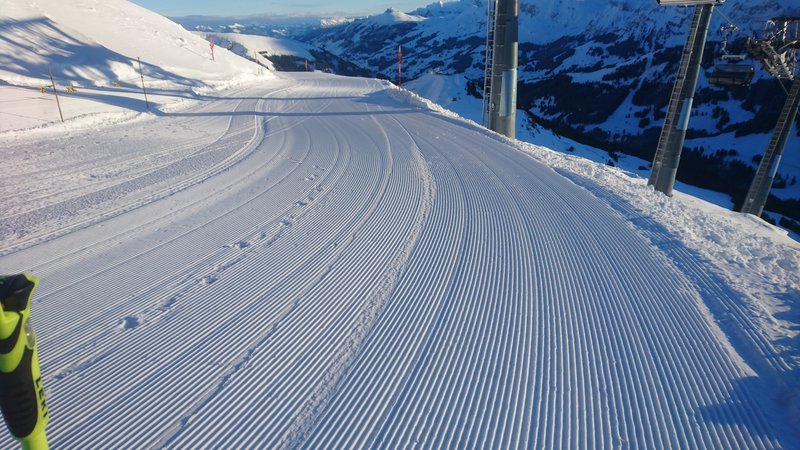 So müssen Pisten am Morgen aussehen