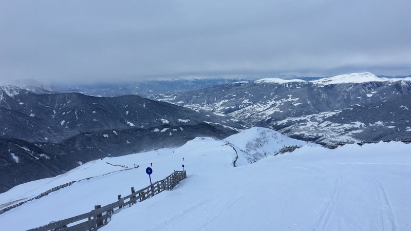 Blick hinunter zum Schönjöchl