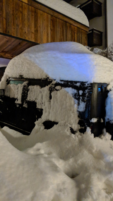 Heute Abend (Donnerstag) vor der Garage