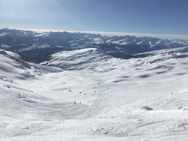 Sattel, der Steilhang nicht frisch präpariert