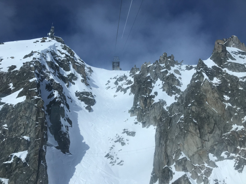 Auch das Couloir wurde befahren