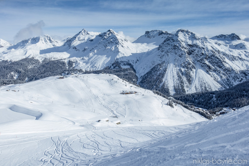 Blick auf das Tschuggengebiet.