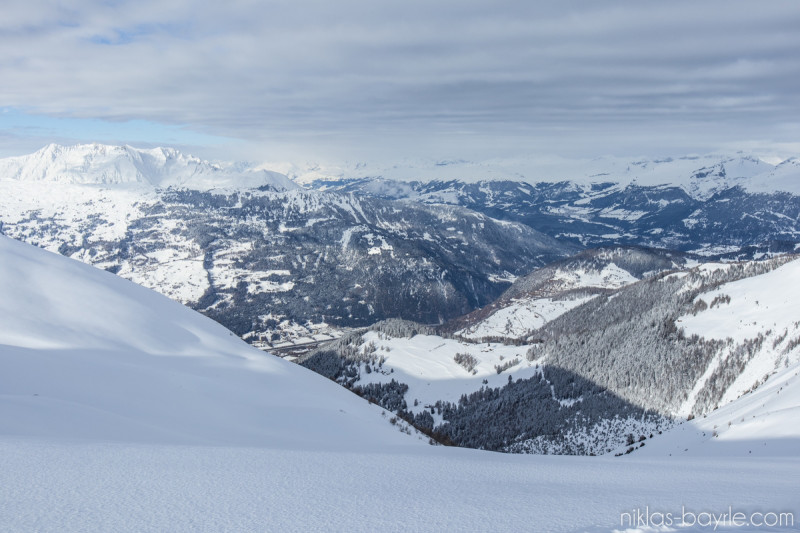 Der Schock: Über Laax hängen schon die Wolken.