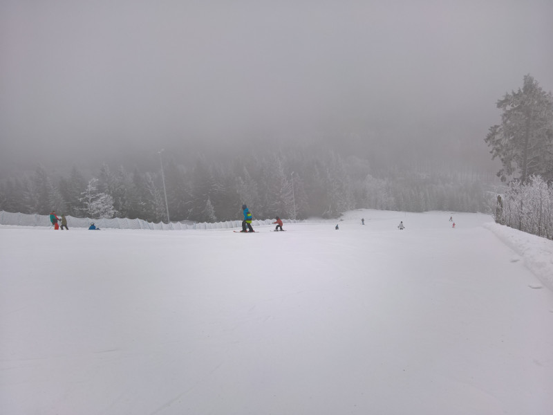 Steilhang 1+2 gegen 9.50Uhr, alles tiptop