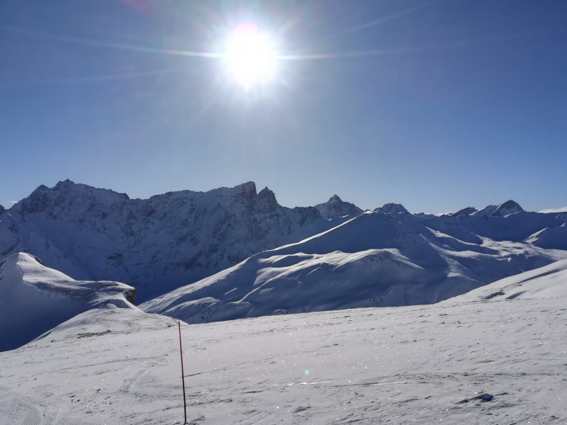 Auch der Piz Mez hat man immer im Blick. Von hier wirkt er aber deutlich weniger imposant.