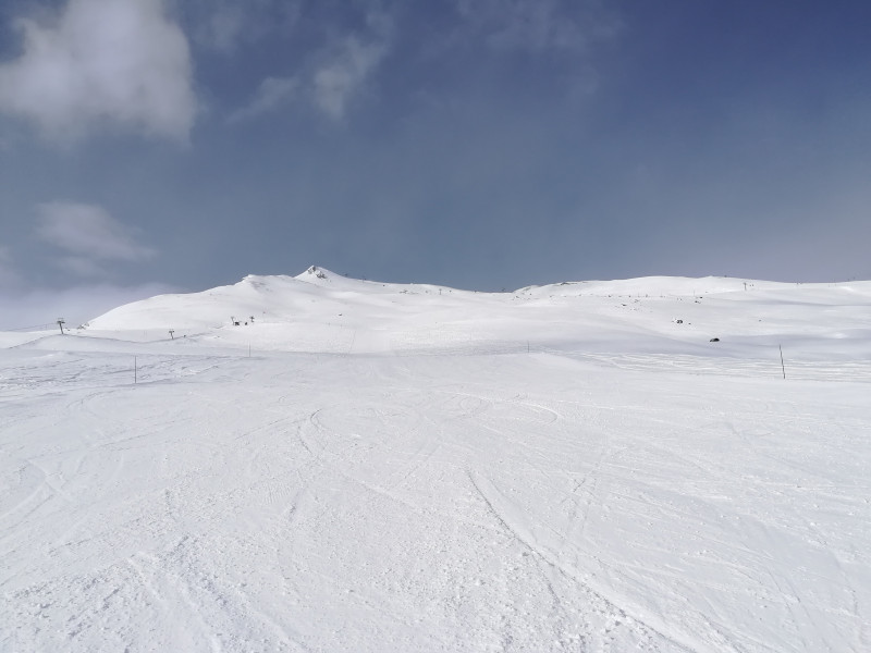 Leider etwas kontrastarm, dieses letzte Bild im oberen Bereich der Naladas-Piste.