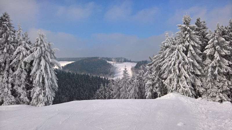 Top waren die Pisten auch an der Schanze.