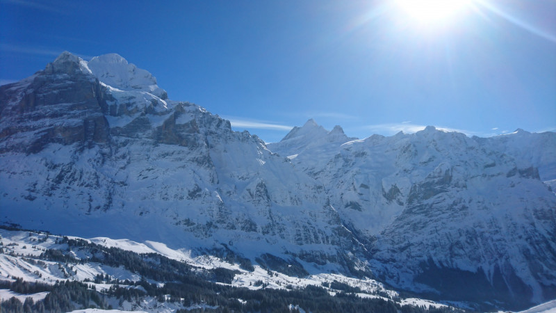 Immer mitten im Blickfeld: das Wetterhorn. Bin ein bissel schockiert, was mit dem oberen Grindelwaldgletscher passiert ist in den letzten 2 Jahren :(