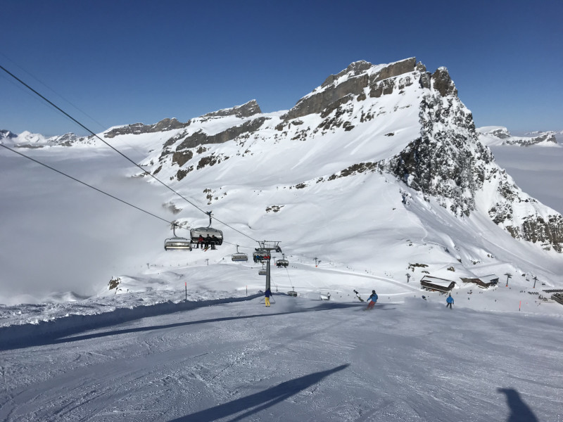 Sehr schöne Pisten auch am Jochstock und Jochpass. Nur am Engstlen ist es etwas knollig.