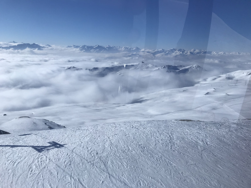 Heute spielt die Sauna-Gondel mal wieder ihre Trümpfe aus.