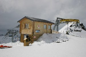 Neuer 'Sommet des 3 Vallees', leider schon wieder herabgesetzt: BergstationBouchet, 3230 m.