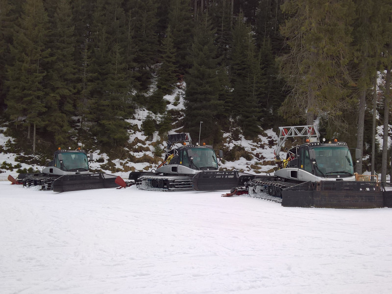 Prinoth-Parade zu Betriebsschluss