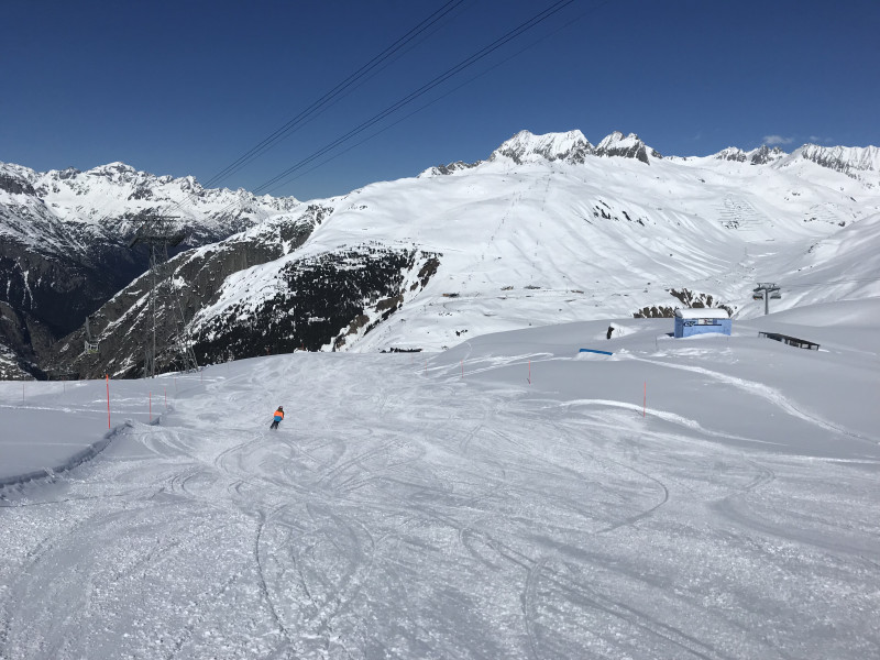 Die besten Pisten des Nachmittages waren die am Gurschen...