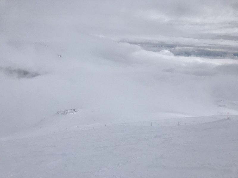 Siala Ost Steilhang. Auf einer der drei Fahrten war es hier sogar richtig sonnig.