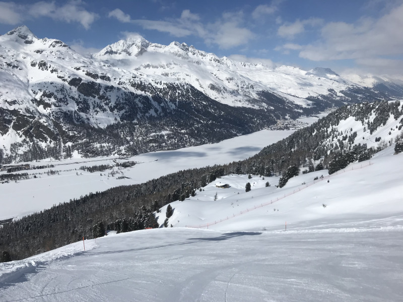 Immer wieder nett: Die Talabfahrt Sils
