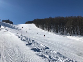 Blick Goulet 2 KSSL auf die schöne Kanonenrohrpiste Goulet rouge