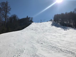 und unten. Perfekter Nachmittagsski.