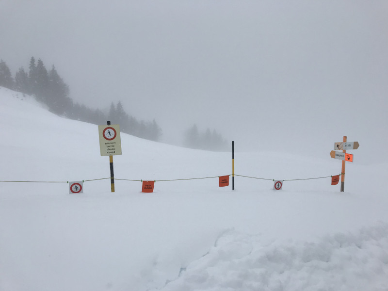 Unverständlich, dass die Route bei so viel Schnee gesperrt ist ;-)