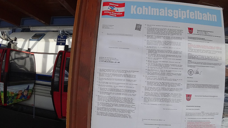 Aushang Beförderungsbedingungen