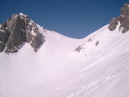 Einstiegshang Mattun von unten