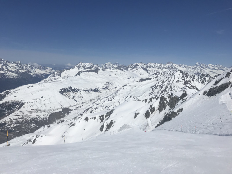 Gletscherpiste erster Hang