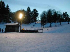Trasse der Sektion I mit Flutlicht