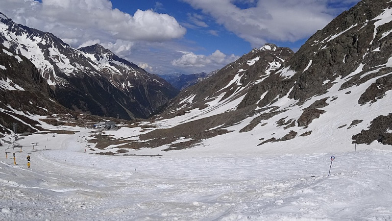 Mittelstationsabfahrt am Nachmittag