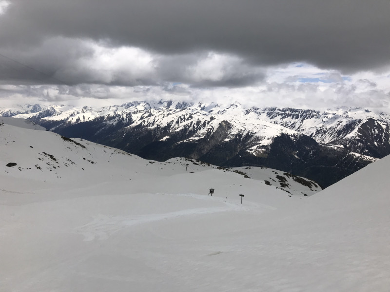 Blick zum Talegga Sessel. Das Wetter wird zunehmend schlechter