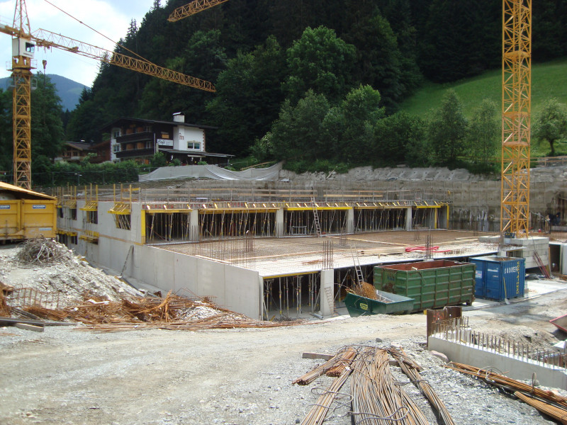 Bau Tiefgarage Richtung Strudel Michl