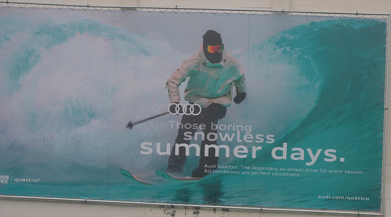 Audi Sommerwerbung für Skifahrer