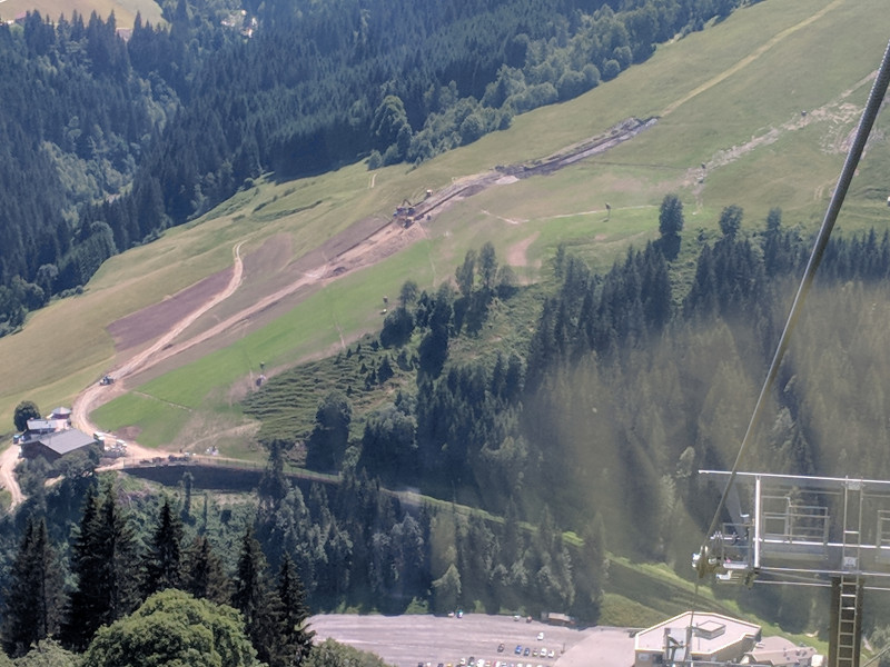 Pistenarbeiten an der Jausernabfahrt