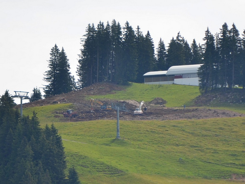 Pistenbau nordwestlich Zinsberg-Bergstation