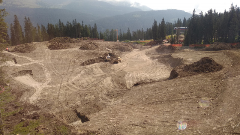 Baustelle Speichersee neben der Bergstation Signaue an der Rotwand