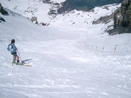 Roteggpiste von oben