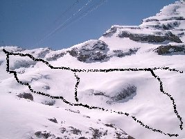 komplettansicht vom oberen Teil....mit den Abfahrtsmöglichkeiten....