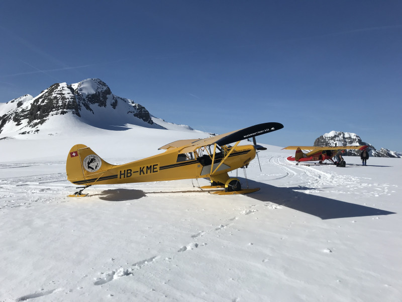 Übernachtung auf meinem „Hausgletscher“ Hüfi im April 2018
