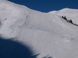 Piste Richtung Warth